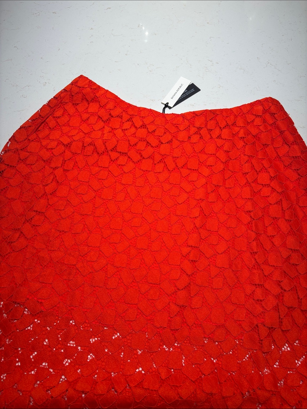 New! Banana Republic Lace Maxi Skirt, BLood Orange, Size 12 - Picture 5 of 5